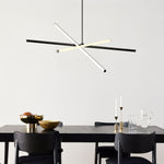 Load image into Gallery viewer, Voro Led Rod Chandelier - Linear Sputnik Modern Minimalist Lighting
