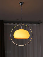Load image into Gallery viewer, Rounded Glass Chrome Swag Pendant Light