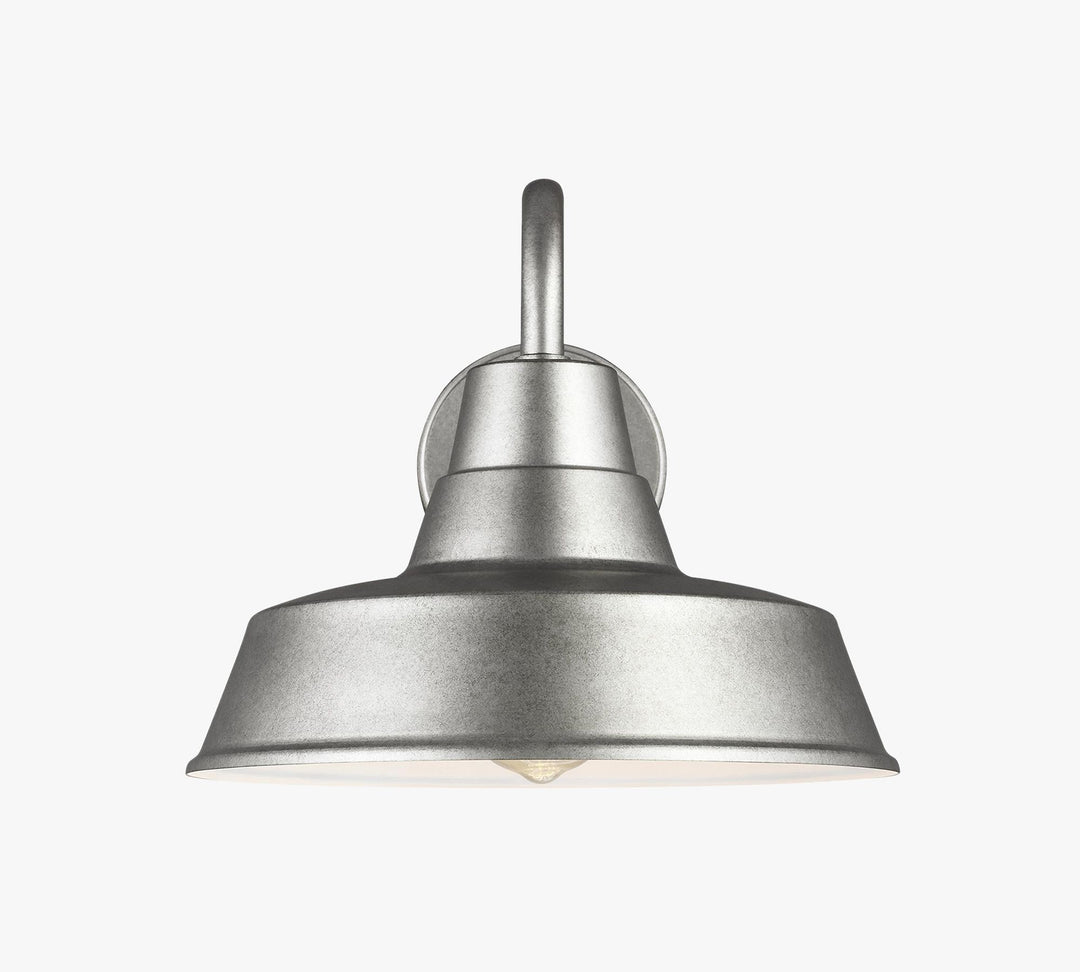 Aplique de pared de metal para exterior Korvi - Aluminio y peltre