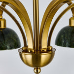 Bild in Gallery-Viewer laden, Green Jade Scalloped Dome Chandelier