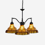 Bild in Gallery-Viewer laden, Vintage Stained Glass Pendant Light 7
