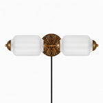 Cargar imagen en el visor de la Galería, Eloise fluted milk-glass plug-in wall sconce