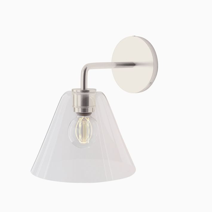 Aplique de pared Conica Cone: iluminación moderna de vidrio de 1, 2 y 3 luces