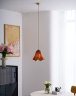 Charger l&#39;image dans la visionneuse de galerie, Bellina Wave-Edge Glass Pendant Lamp — Organic Contemporary Style for Dining &amp; Living
