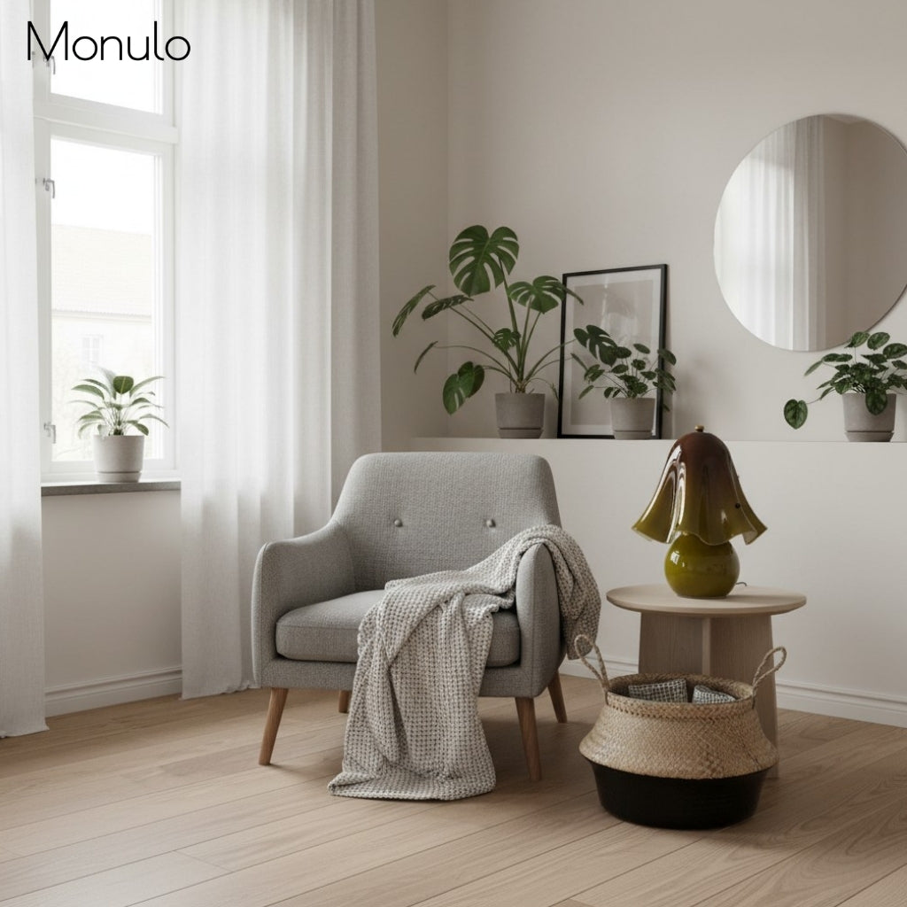 Lámpara de mesa de cristal escultórico Bellina: iluminación moderna y minimalista para salón o dormitorio 