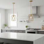 Load image into Gallery viewer, Auricyl Vintage Cage Pendant Light – Metal Cylinder Style Perfect for Dining Room