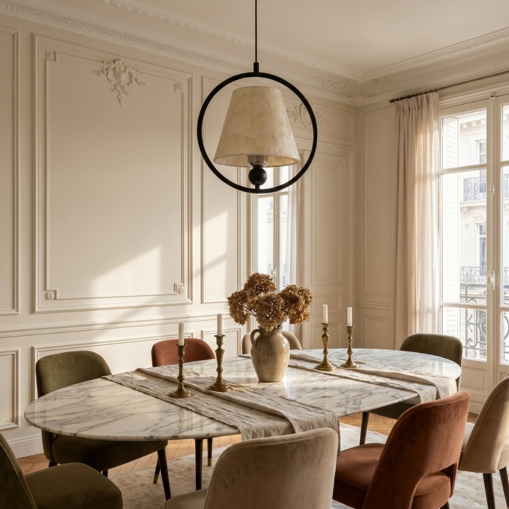 Shellure Sculptural Design Ring Hanging Lamp - Modern Pendant Light for Cozy Interiors