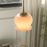 Load image into Gallery viewer, Brass Resin Petal Plug-In Pendant