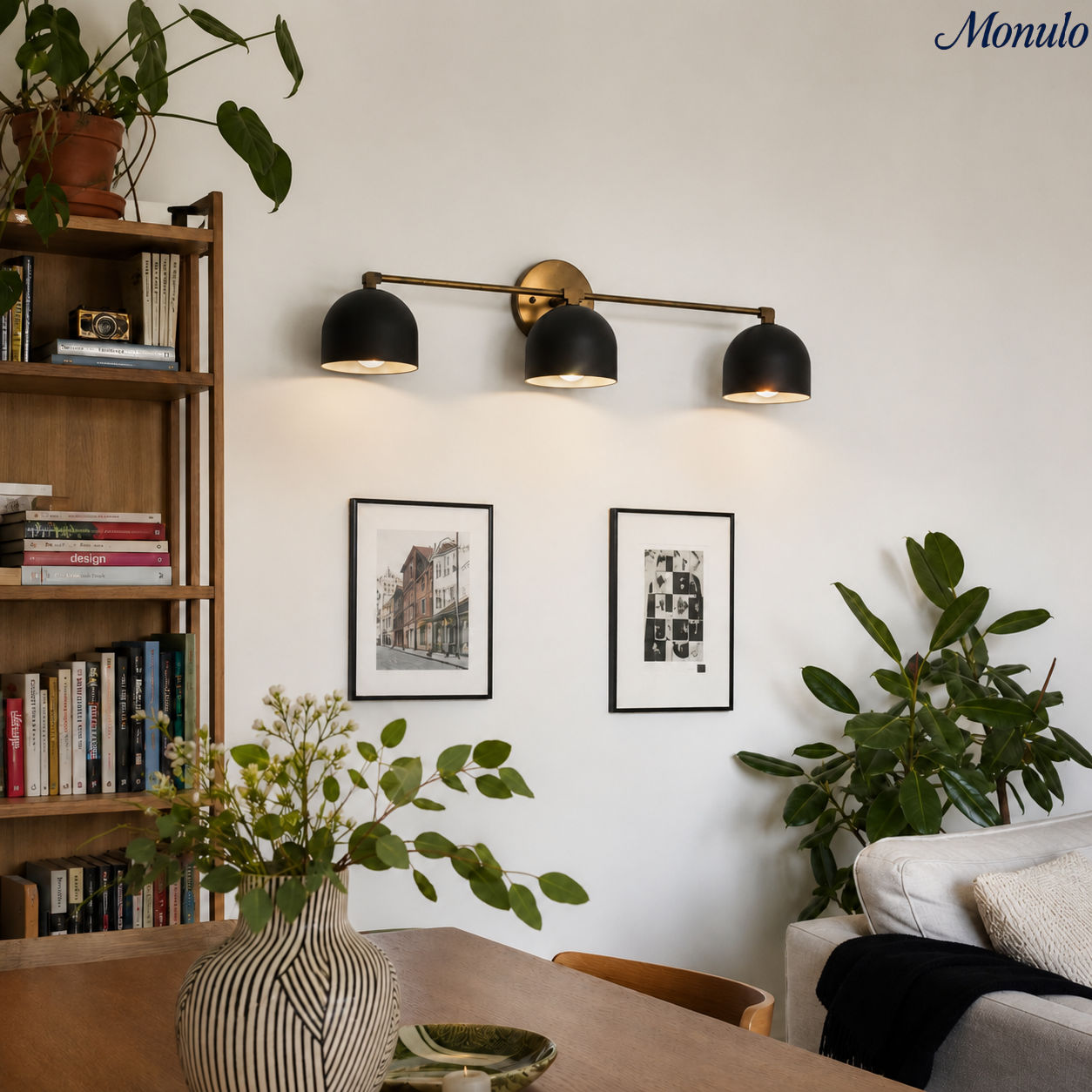 Metio Dome Vanity Wall Light – Mid-Century Fixture for Bathroom