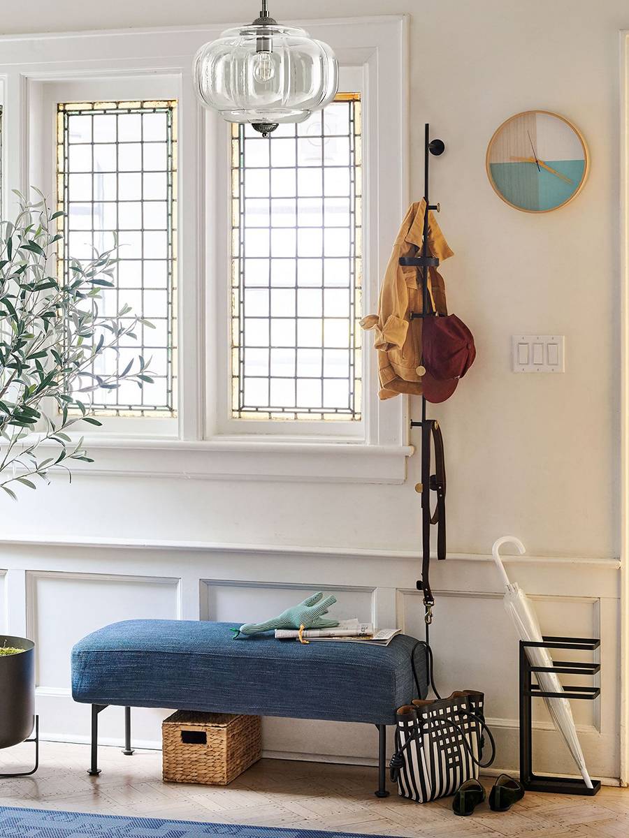 Vintage Milk Glass Semi Flush Mount Eloise Pendant Light