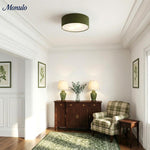 Load image into Gallery viewer, Dumora Drum Flush Mount Ceiling Light - Linen Shade Modern Elegance