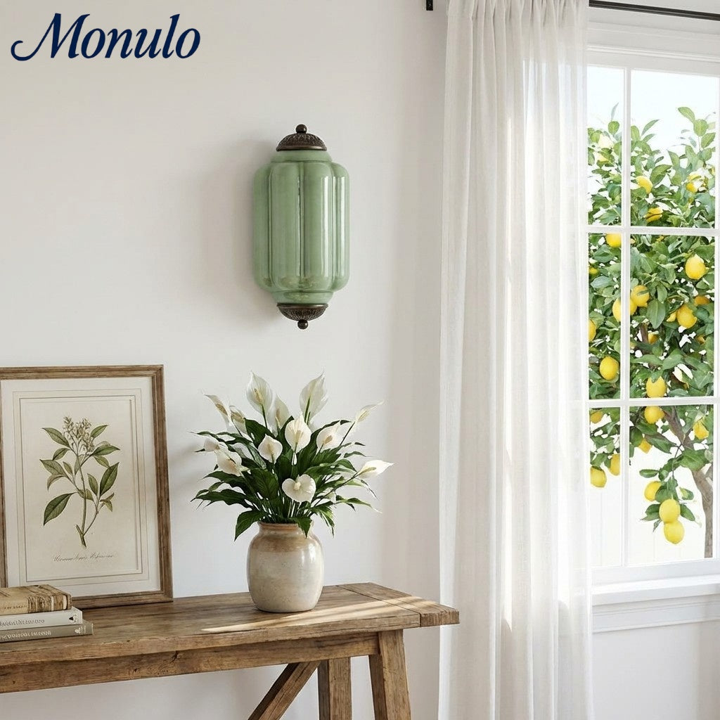 Applique murale vintage en verre laiteux festonné Eloise - Éclairage d'appoint moderne pour salle de bain et chambre