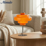 Cargar imagen en el visor de la Galería, Lámpara de mesa de cristal Koloro: moderna lámpara de niveles para espacios de estar o de trabajo