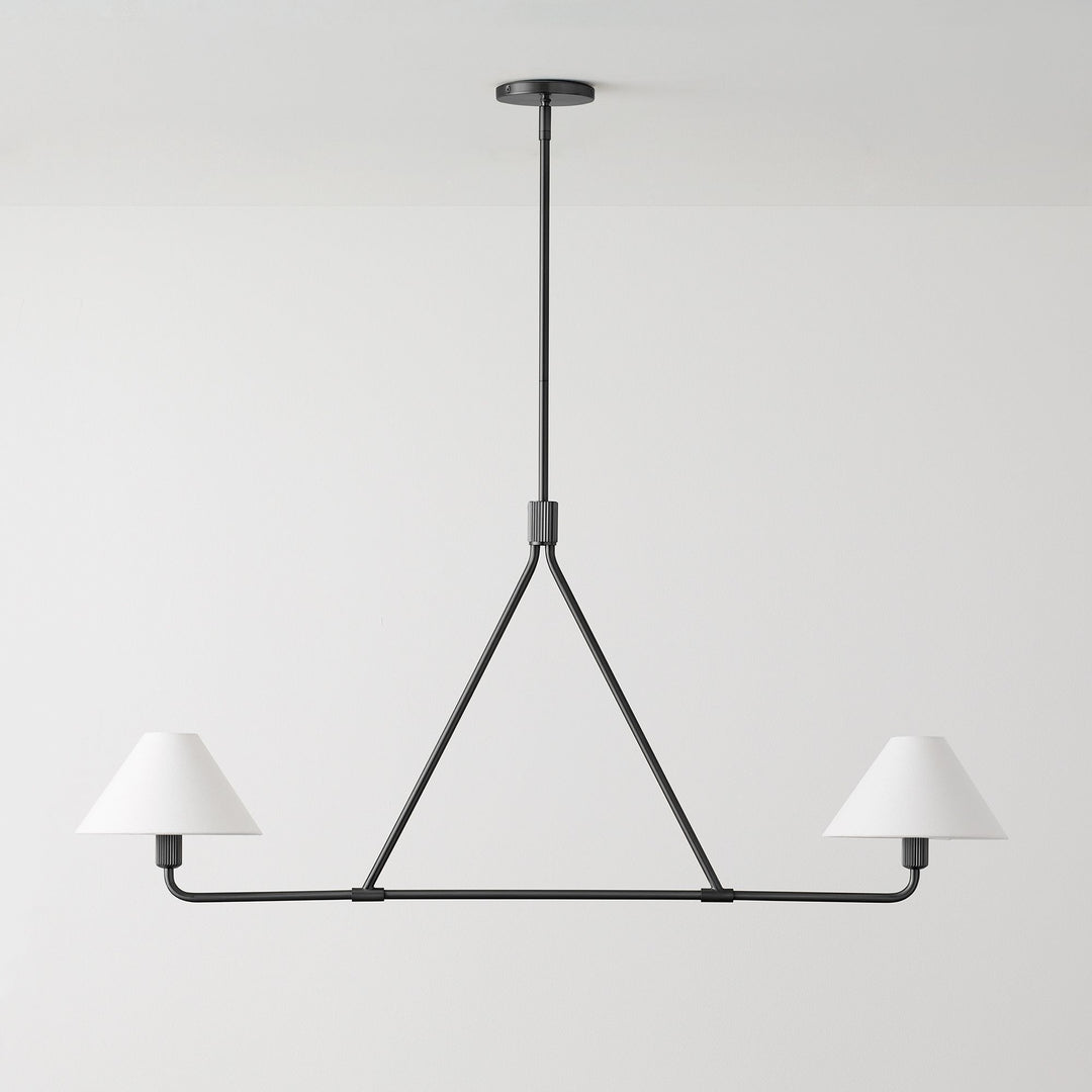 Diora Linen Shade Chandelier - 2 or 4 Light Dining and Island Light