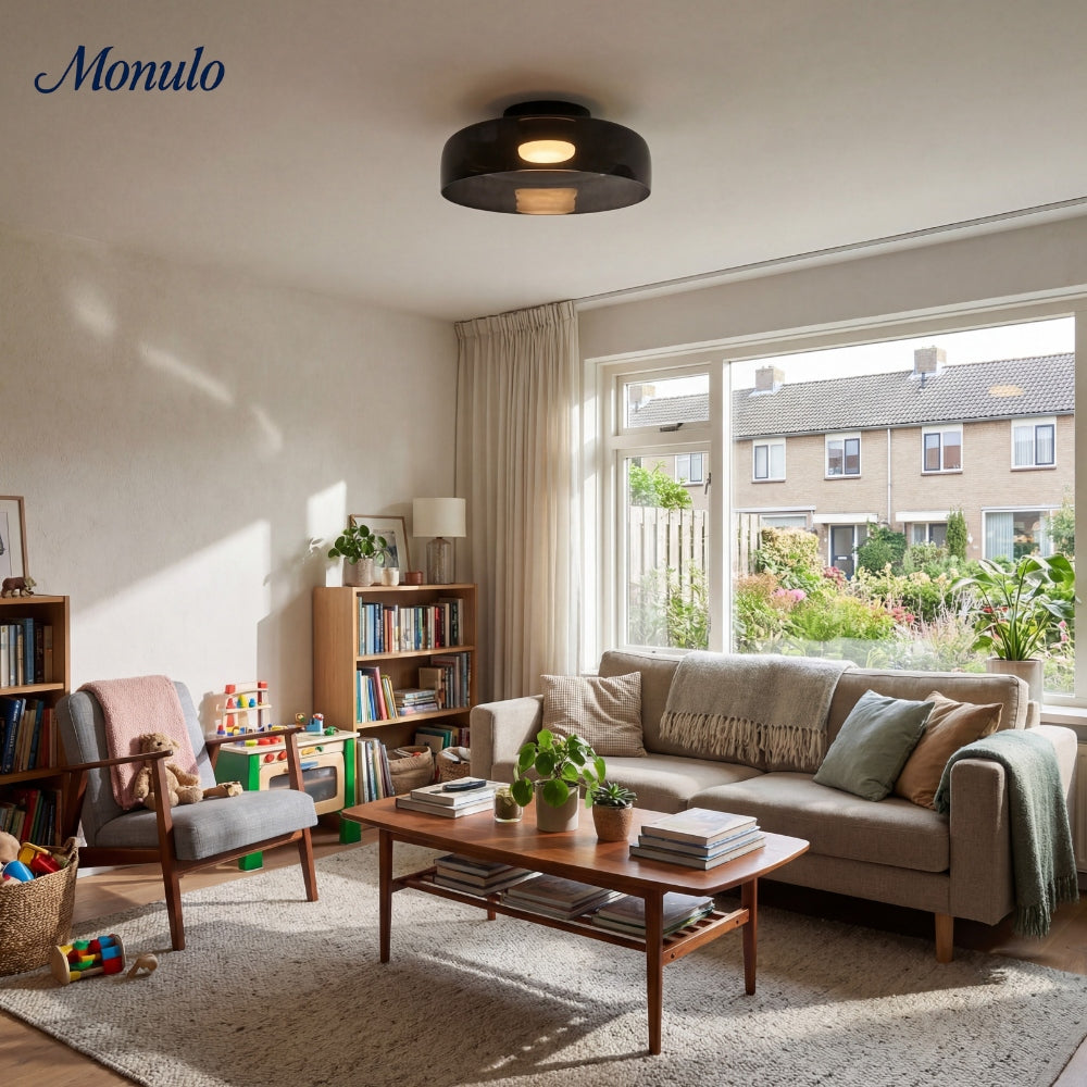 Luz de techo empotrada de vidrio multicapa escultórica Verdoma Diseño moderno escandinavo para espacios de vida