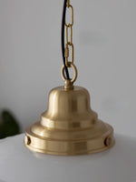 Bild in der Galerieansicht laden, Opalglas Pendelleuchte – Vintage Milchglas Pendelleuchte im Art Deco Stil
