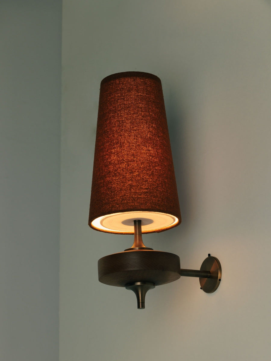 Rowan Retro Fabric Shade Wall Sconce – Classic Fabric Lighting For Bedroom