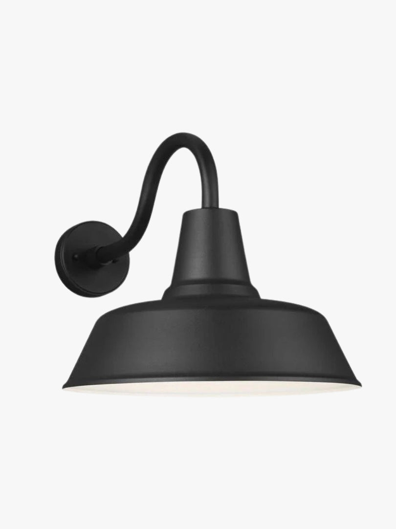 Aplique de pared para granero de exterior Korvi: iluminación retro de aluminio resistente