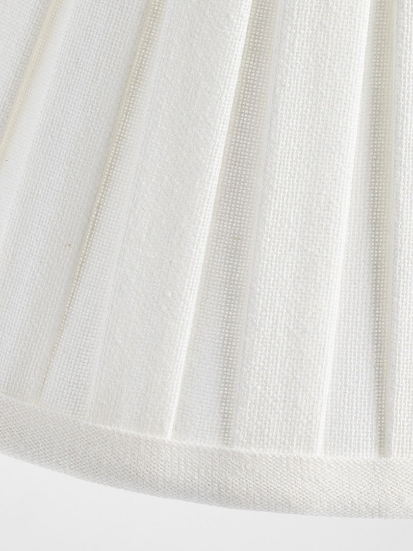 Fabric Table Lamp with Drum Shade - Modern Pleated Task Light