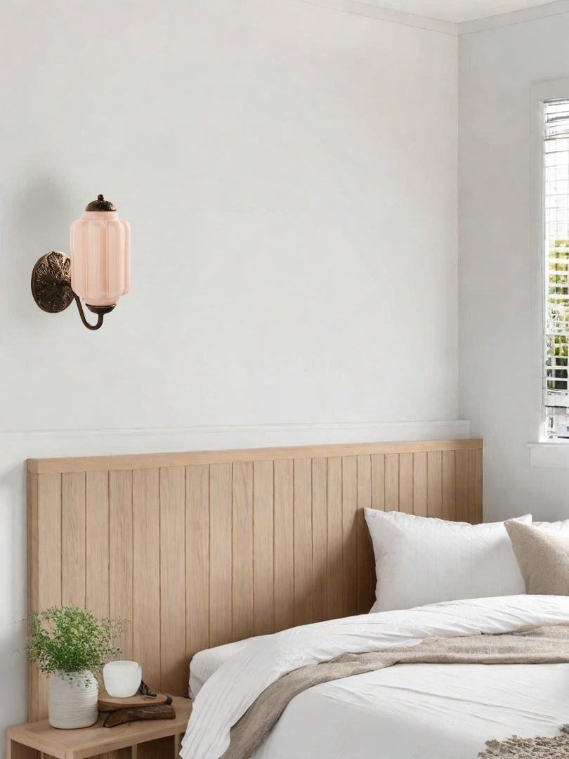 Vintage Milk Glass Sconce Bedside Hallway Eloise Wall Sconce