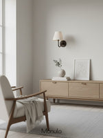 Load image into Gallery viewer, Luvora Fabric Shade Wall Sconce with Drum Shade - Classic Pleated Sconce Light
