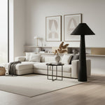 Cargar imagen en el visor de la Galería, Lámpara de pie tejida Wickara: diseño escultural de ratán con estilo de ratán natural, adecuada para sala de estar y dormitorio.