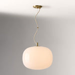 Cargar imagen en el visor de la Galería, Lámpara colgante minimalista de cristal Lumivelle: diseño regulable en altura

