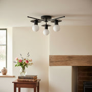 Radiro Globe Industrial Art Deco Light - Unfinished Brass Chandelier with Backsplashes