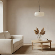 Suspension Lunorae en verre arrondi - Éclairage sculptural moderne pour salon