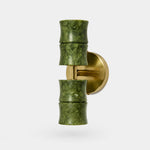 Load image into Gallery viewer, Green Bamboo-Form Double Wall Lamp