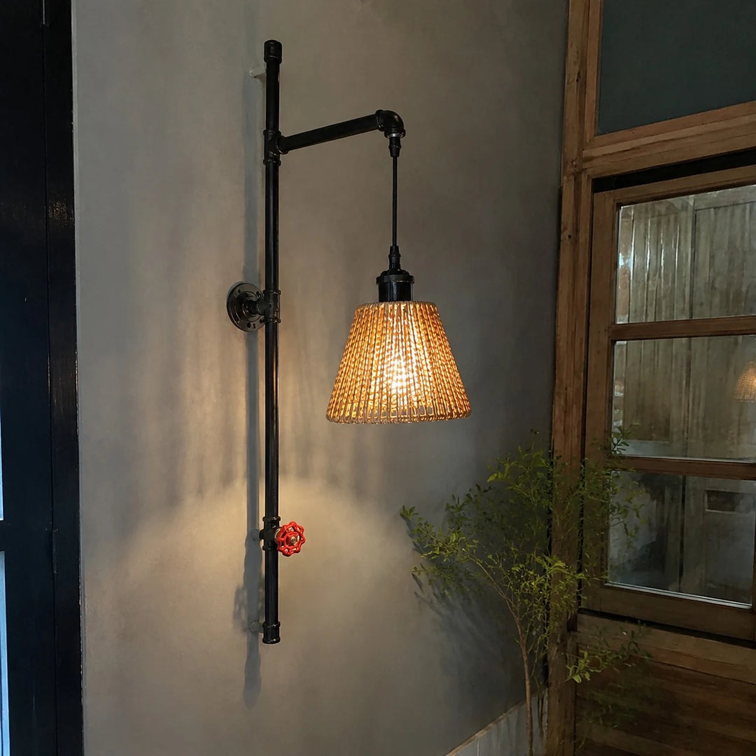 Warm wall light in entry corner
