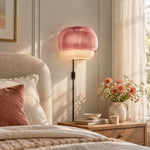 Cargar imagen en el visor de la Galería, Clinco Flower-Shaped Resin Plug-In Wall Lamp with Glass Diffuser for Bedroom Vanity and Reading Nook