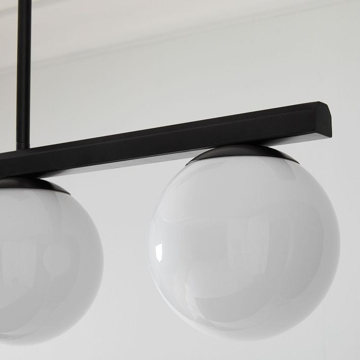 Lámpara de techo redonda Brelia - Lámpara de techo moderna con forma de globo de cristal lechoso