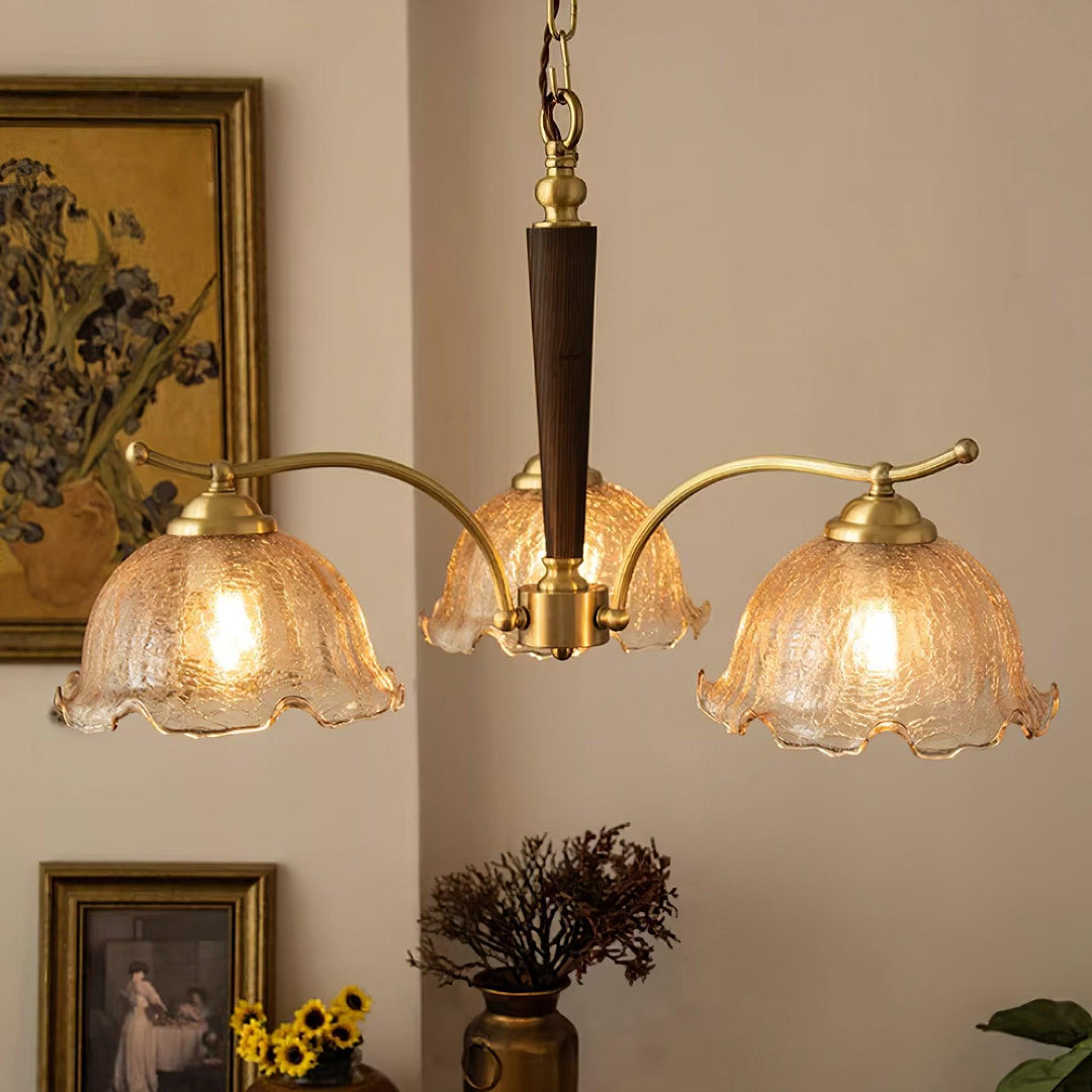 Lustre vintage en verre de Murano