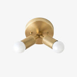 Charger l&#39;image dans la visionneuse de galerie, Mobilux Line Modern Brass Flush Mount - Minimalist Gold Ceiling Light for Bedroom
