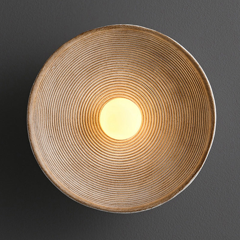 Retro Wabi Sabi Style Round Wall Light For Bedroom M44