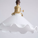 Load image into Gallery viewer, White Sculptural Glass Plug-In Pendant