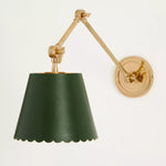 Load image into Gallery viewer, Foldray Scalloped Task Sconce - Leather Wall Light for Home
