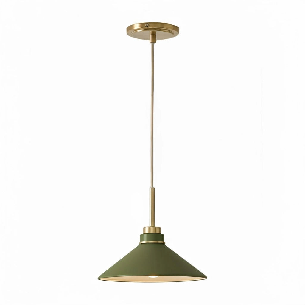 Aurenza Modern Farmhouse  Cone Pendant Light – Dimmable Kitchen and Entryway Lighting