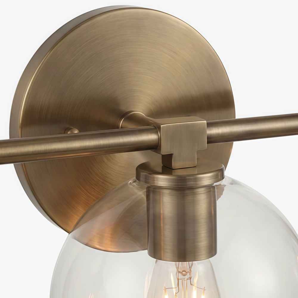 Auruca Globe Wall Light Bellflower Inspired Shape - Minimalist Metal Glass Sconce for Living Room