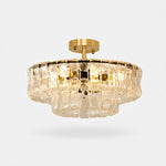 Cargar imagen en el visor de la Galería, Candelabro francés vintage de vidrio ondulado