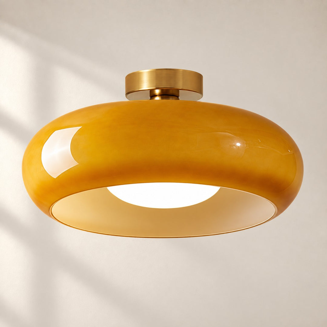 Bauvia Bauhaus Modern Round Glass Ceiling Lamp
