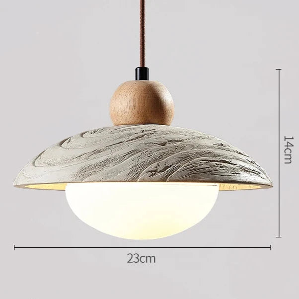 Wabi-Sabi Stil Travertin Zement Pendelleuchte