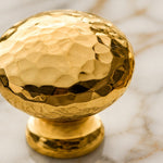 Cargar imagen en el visor de la Galería, Hammered solid brass cabinet knob
