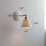 Cargar imagen en el visor de la Galería, Lámpara de pared vintage de cerámica japonesa de latón con una luz
