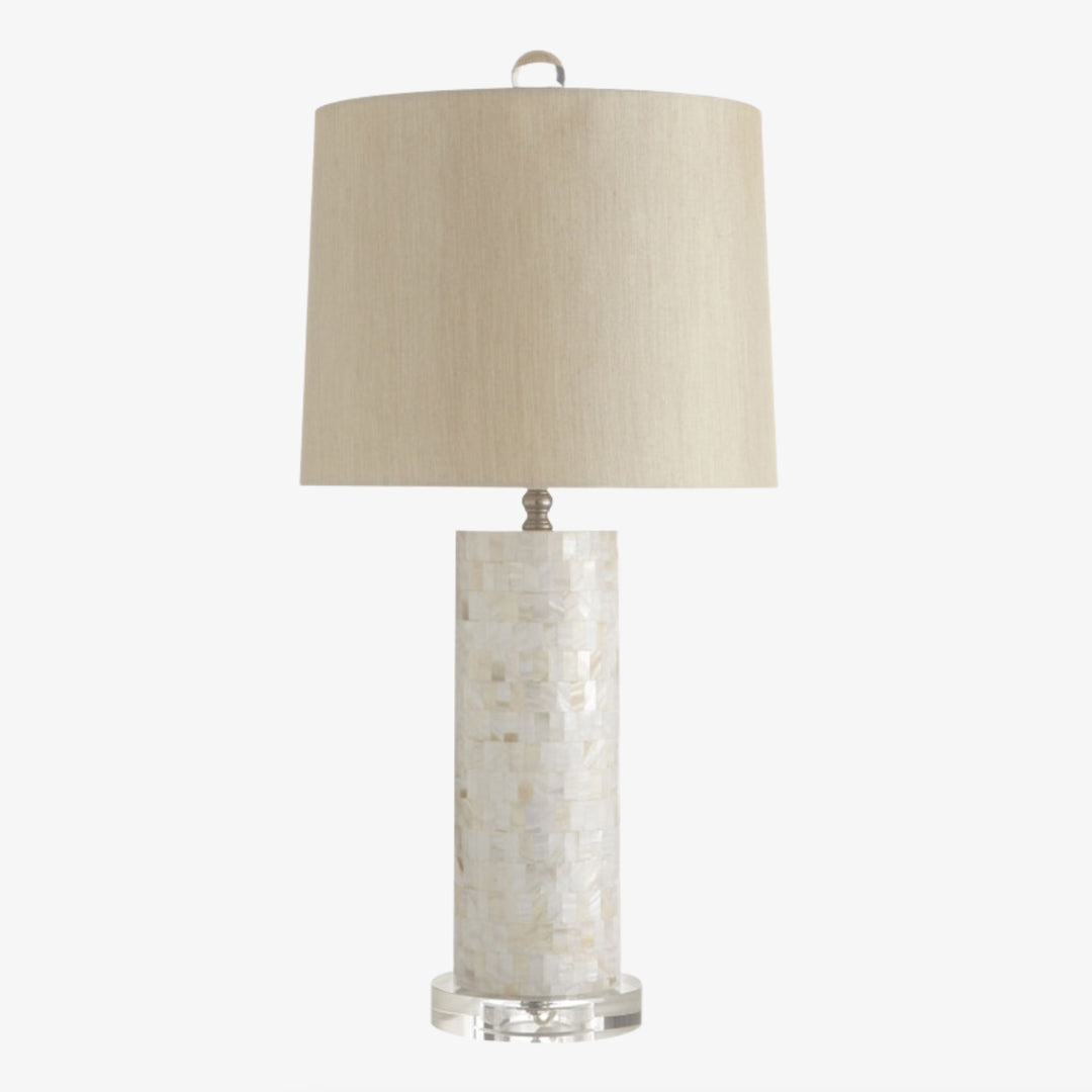 Lámpara de mesa con pantalla suave y estilo rústico costero para decoración de sala