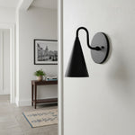 Load image into Gallery viewer, Curved Metal Shade Sconce Vintage Style Wall Light - Entryway Stairwell Lighting