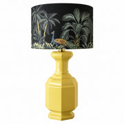 Faceted Lemon Yellow ceramic table lamp product view