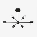Charger l&#39;image dans la visionneuse de galerie, Lustre Mobilux Line Mid-Century Modern - Plafonnier suspendu à 6 têtes
