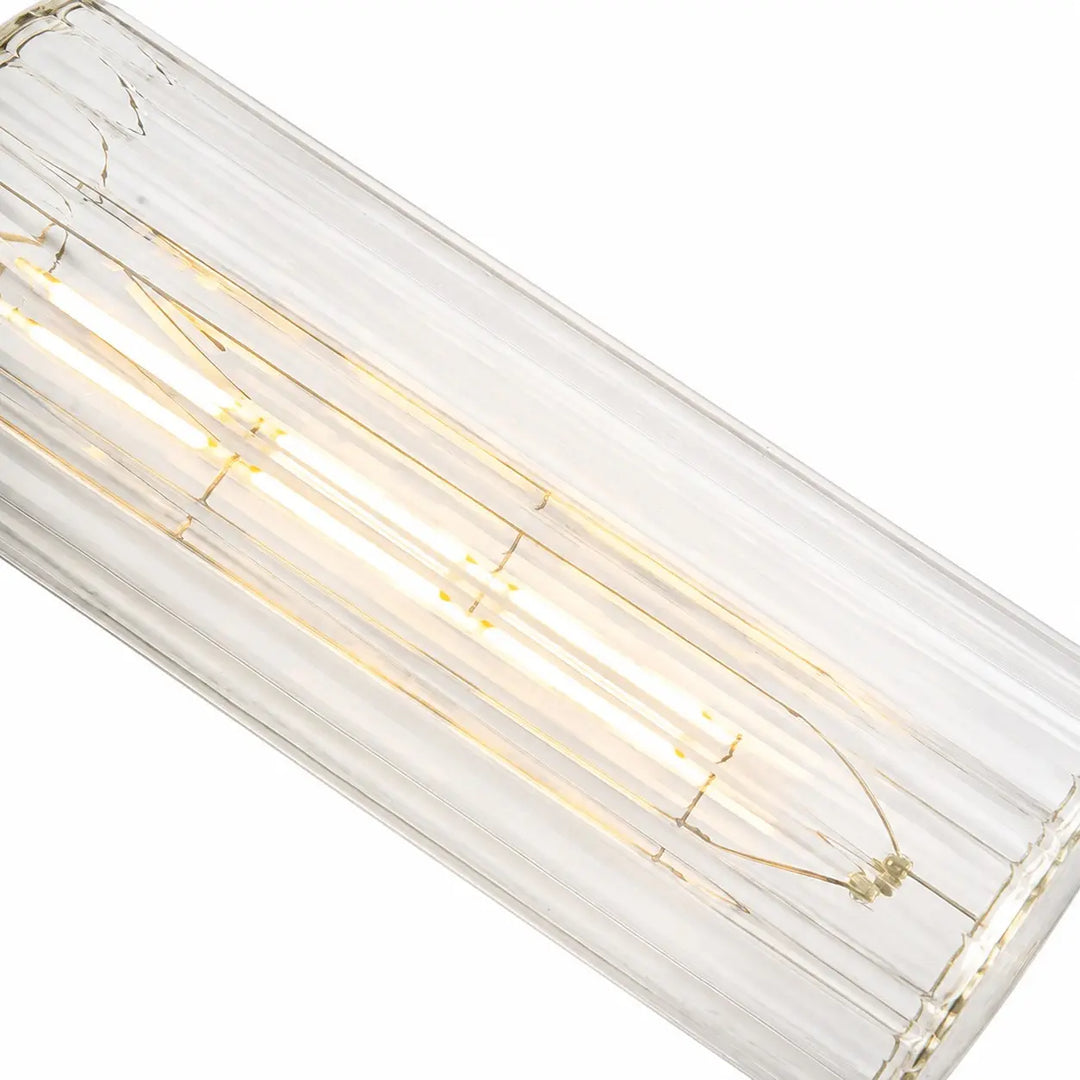 Ribbed glass shade detail